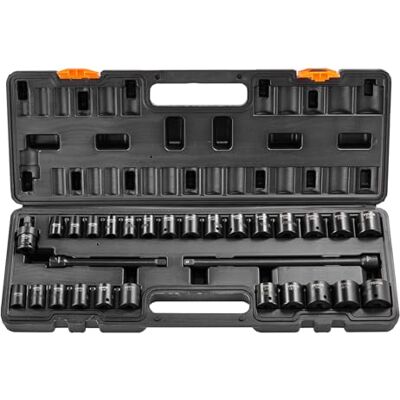 VEVOR Juego de Vasos de Impacto 3/8" Juego de Vasos de Impacto Métricos 29 piezas 8-22 mm Acero de Aleación CR-V 6 Puntos Marcas de Tamaño Fáciles de Leer para Reparación de Automóviles, Taller VEVOR Juego de Vasos de Impacto 3/8" Juego de Vasos de Impacto Métricos 29 piezas 8-22 mm Acero de Aleación CR-V 6 Puntos Marcas de Tamaño Fáciles de Leer para Reparación de Automóviles, Taller