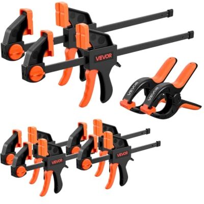 VEVOR Sargentos de Barra 8 Piezas 15,24 cm y 30,48 cm de Liberación Rápida, Abrazaderas de Barra para Madera, Presión Rápida, Fuerza de Apriete 70 kg, Pinzas de Resorte, Herramientas para Carpintería VEVOR Sargentos de Barra 8 Piezas 15,24 cm y 30,48 cm de Liberación Rápida, Abrazaderas de Barra para Madera, Presión Rápida, Fuerza de Apriete 70 kg, Pinzas de Resorte, Herramientas para Carpintería