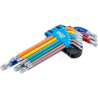 BGS Juego de llaves allen multicolor perfil en T (para Torx) T10 T50 9 piezas BGS Juego de llaves allen multicolor perfil en T (para Torx) T10 T50 9 piezas
