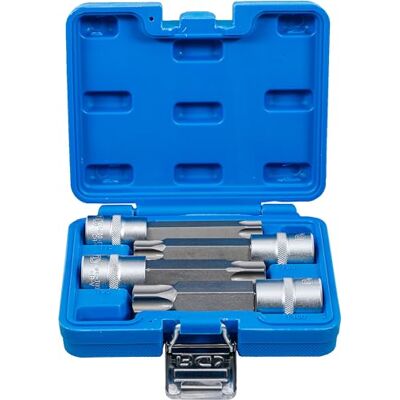 BGS Juego de puntas de vaso entrada 12,5 mm (1/2") perfil en T (para Torx) con perforación 4 piezas BGS Juego de puntas de vaso entrada 12,5 mm (1/2") perfil en T (para Torx) con perforación 4 piezas