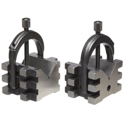 Starrett Juego completo de 2 bloques de V y 2 abrazaderas (par a juego), 5 cm de diámetro, capacidad de 1,7/16" cuadrado (1-9/16" con tornillo en la parte superior) Starrett Juego completo de 2 bloques de V y 2 abrazaderas (par a juego), 5 cm de diámetro, capacidad de 1,7/16" cuadrado (1-9/16" con tornillo en la parte superior)