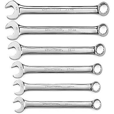 GEARWRENCH Juego de llaves combinadas de 6 piezas de 12 puntos, patrón largo, métrico GEARWRENCH Juego de llaves combinadas de 6 piezas de 12 puntos, patrón largo, métrico