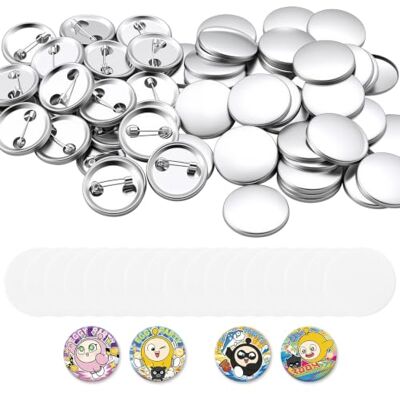 VEVOR Conjunto de 200 Chapas para Hacer 58 mm Chapas Metálicas con Alfiler Pin Personalizado Redondo, Cubiertas de Metal, con Papeles en Blanco, Consumibles para Máquina de Insignias Bricolaje Regalo VEVOR Conjunto de 200 Chapas para Hacer 58 mm Chapas Metálicas con Alfiler Pin Personalizado Redondo, Cubiertas de Metal, con Papeles en Blanco, Consumibles para Máquina de Insignias Bricolaje Regalo