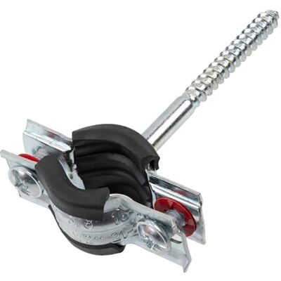 AERZETIX Juego de 10 abrazaderas simples aisladas con tornillo para tubo 3/8 montaje horizontal o vertical rango de sujeción 16-20 mm en acero con junta de goma AERZETIX Juego de 10 abrazaderas simples aisladas con tornillo para tubo 3/8 montaje horizontal o vertical rango de sujeción 16-20 mm en acero con junta de goma