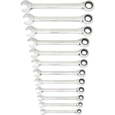GEARWRENCH 85597 Juego de Llaves Métricas de Trinquete de Extremo Abierto, 12 Piezas GEARWRENCH 85597 Juego de Llaves Métricas de Trinquete de Extremo Abierto, 12 Piezas