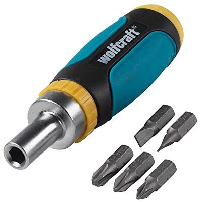 wolfcraft Juego atornillador manual 6 piezas con 5puntas 1237000 wolfcraft Juego atornillador manual 6 piezas con 5puntas 1237000
