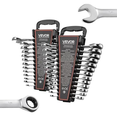 VEVOR Juego de Llaves de Trinquete 26 Unidades, Llaves Combinadas con Carraca, Métrica de 6-19 mm y SAE de 1/4 ''-7/8 '', con Organizador, para Bricolaje Hogar Reparaciones de Automóvil, Plateado VEVOR Juego de Llaves de Trinquete 26 Unidades, Llaves Combinadas con Carraca, Métrica de 6-19 mm y SAE de 1/4 ''-7/8 '', con Organizador, para Bricolaje Hogar Reparaciones de Automóvil, Plateado