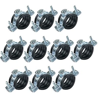 AERZETIX Abrazadera Isofónica con Junta Ø3/4'' 24-28mm, Juego de 10 AERZETIX Abrazadera Isofónica con Junta Ø3/4'' 24-28mm, Juego de 10