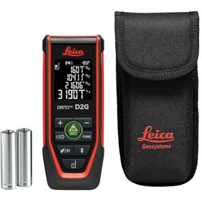 Leica DISTO D2G Medidor láser verde con Bluetooth y NFC, Alcance 120 m Leica DISTO D2G Medidor láser verde con Bluetooth y NFC, Alcance 120 m