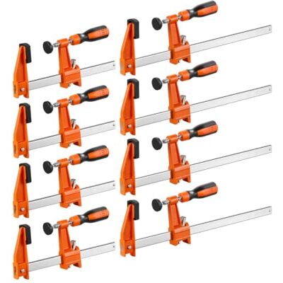 VEVOR Sargentos de Barra 8 Pcs 15,24 cm y 30,48 cm Abrazaderas de Barra, Fuerza de Sujeción de 272 kg, de Acero al Carbono Almohadillas de Plástico, Bloqueo Automático, Herramientas para Carpintería VEVOR Sargentos de Barra 8 Pcs 15,24 cm y 30,48 cm Abrazaderas de Barra, Fuerza de Sujeción de 272 kg, de Acero al Carbono Almohadillas de Plástico, Bloqueo Automático, Herramientas para Carpintería