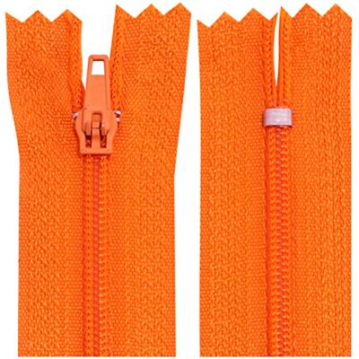 AERZETIX Juego de 10 Cremalleras en espiral N°3 no separable 40cm en nylon cursor autoblocante en metal color naranja ropa costura pantalones mercería AERZETIX Juego de 10 Cremalleras en espiral N°3 no separable 40cm en nylon cursor autoblocante en metal color naranja ropa costura pantalones mercería