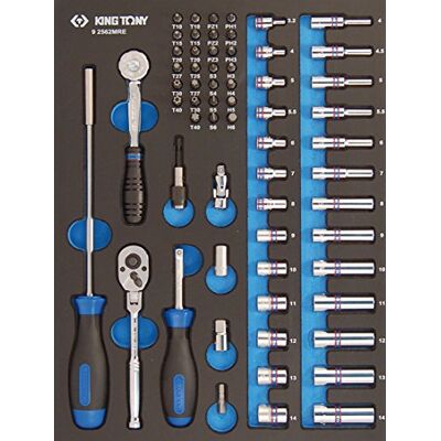 king tony 92562 MRE Socket de Espuma EVA y PP, de 4 – 14 mm, 1/4 Pulgadas Drive, 62 king tony 92562 MRE Socket de Espuma EVA y PP, de 4 – 14 mm, 1/4 Pulgadas Drive, 62