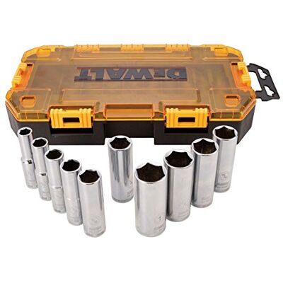 DeWalt Juego de enchufes de accionamiento, SAE, unidad de 1/2 pulgada, 10 piezas () DeWalt Juego de enchufes de accionamiento, SAE, unidad de 1/2 pulgada, 10 piezas ()