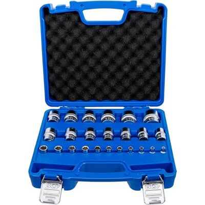 BGS Juego de llaves de vaso hexagonal entradas 6,3 mm (1/4"), 12,5 mm (1/2") medidas en pulgadas 24 piezas BGS Juego de llaves de vaso hexagonal entradas 6,3 mm (1/4"), 12,5 mm (1/2") medidas en pulgadas 24 piezas