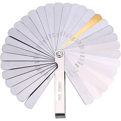 Hotop Bememo -Feeler Gauge-01 Acero Inoxidable 32 Hoja Brecha Imperial Medida de Espesor Hotop Bememo -Feeler Gauge-01 Acero Inoxidable 32 Hoja Brecha Imperial Medida de Espesor
