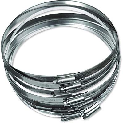 ECLIPSE Professional Tools W4 Bolsa de 10 abrazaderas de acero inoxidable 304 de tornillo sinfín de 150-180mm (5 ⅞" 7 ⅛") ECLIPSE Professional Tools W4 Bolsa de 10 abrazaderas de acero inoxidable 304 de tornillo sinfín de 150-180mm (5 ⅞" 7 ⅛")