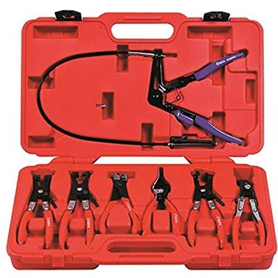 Astro Pneumatic Tool Astro Juego de alicates para abrazadera de manguera, 7 piezas, color rojo Astro Pneumatic Tool Astro Juego de alicates para abrazadera de manguera, 7 piezas, color rojo
