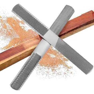 ANDGOO Lima de madera de 4 vías, lima de mano de alto carbono de alta calidad y escofina redonda, lima plana y de aguja semicircular. El mejor juego de escofina de madera para afilar herramientas de ANDGOO Lima de madera de 4 vías, lima de mano de alto carbono de alta calidad y escofina redonda, lima plana y de aguja semicircular. El mejor juego de escofina de madera para afilar herramientas de
