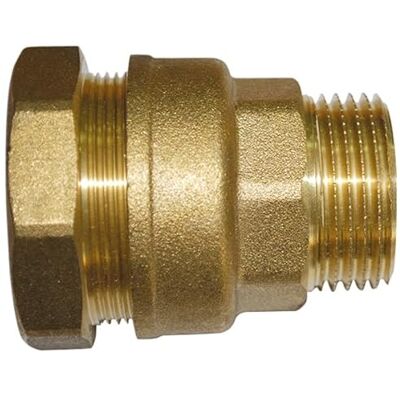 Boutte Raccord droit laiton PE 32mm - fitting Boutte Raccord droit laiton PE 32mm - fitting
