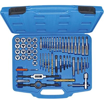 BGS Juego de machos y terrajas pulgadas 1/4" 1/2" 56 piezas BGS Juego de machos y terrajas pulgadas 1/4" 1/2" 56 piezas