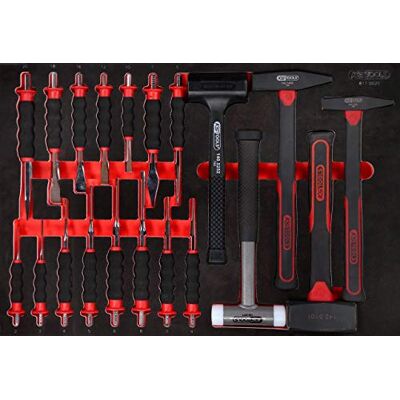 Ks Tools - Juego de martillos y cinceles resistentes a químicos - 20 pzs Ks Tools - Juego de martillos y cinceles resistentes a químicos - 20 pzs