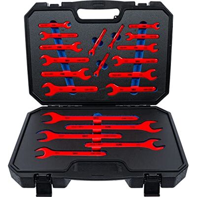 BGS Juego de llaves planas de una boca VDE 6 32 mm 20 piezas BGS Juego de llaves planas de una boca VDE 6 32 mm 20 piezas