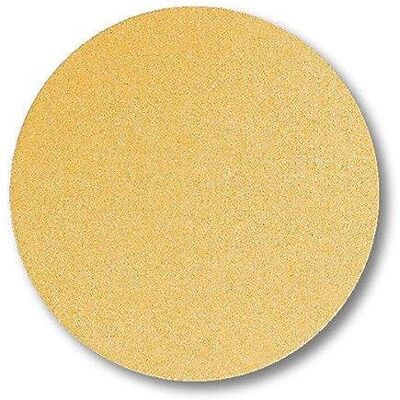Mirka Gold Papel de lija universal Ø 150mm cierre adhesivo P400, 100 piezas/Para lijar yeso, masilla, aglomerado, madera, laca Mirka Gold Papel de lija universal Ø 150mm cierre adhesivo P400, 100 piezas/Para lijar yeso, masilla, aglomerado, madera, laca