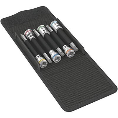 Wera 8767 B TORX® HF 1 juego de vasos de punta Zyklop TORX®, de arrastre de 3/8", con función de retención, 6 piezas, 3/8", Juego de 6 piezas Wera 8767 B TORX® HF 1 juego de vasos de punta Zyklop TORX®, de arrastre de 3/8", con función de retención, 6 piezas, 3/8", Juego de 6 piezas