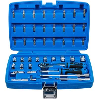 BGS Juego de llaves de vaso entrada 6,3 mm (1/4") 46 piezas BGS Juego de llaves de vaso entrada 6,3 mm (1/4") 46 piezas