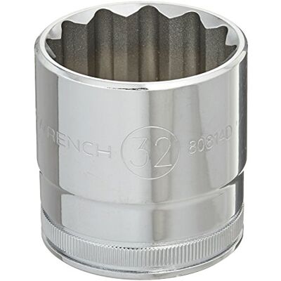 GEARWRENCH Llave de vaso métrico estándar de 12 puntos, 32 mm, color negro GEARWRENCH Llave de vaso métrico estándar de 12 puntos, 32 mm, color negro