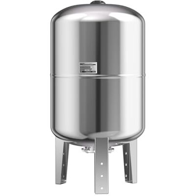 WilTec Vaso de expansión acero inoxidable 100L, depósito de presión, calderín grupo de presión doméstico WilTec Vaso de expansión acero inoxidable 100L, depósito de presión, calderín grupo de presión doméstico