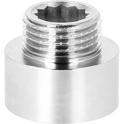 BFG Adaptador reductor de tubería de agua, accesorios BSP, hembra de 3/4 pulgadas x 1/2 pulgada macho, juntas y conexiones de fontanería de latón cromado, 10 bar, temperatura máxima 120 °C, conector BFG Adaptador reductor de tubería de agua, accesorios BSP, hembra de 3/4 pulgadas x 1/2 pulgada macho, juntas y conexiones de fontanería de latón cromado, 10 bar, temperatura máxima 120 °C, conector