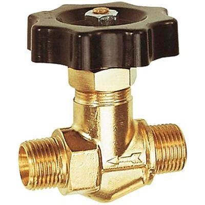 RIEGLER Válvula de aguja, latón, con regulación fina, G 3/8 AG, DN 4, 1 unidad RIEGLER Válvula de aguja, latón, con regulación fina, G 3/8 AG, DN 4, 1 unidad