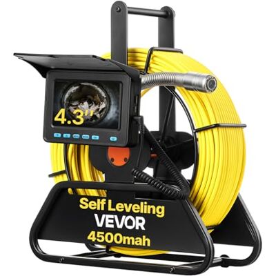 VEVOR Cámara de Inspección de Tuberías Cable de 50 m, Cámara Endoscópica con Autonivelante, Pantalla HD 1080P, Resistente al Agua IP68, con 12 LED y Tarjeta de 16 GB para Alcantarillado Fontanería VEVOR Cámara de Inspección de Tuberías Cable de 50 m, Cámara Endoscópica con Autonivelante, Pantalla HD 1080P, Resistente al Agua IP68, con 12 LED y Tarjeta de 16 GB para Alcantarillado Fontanería