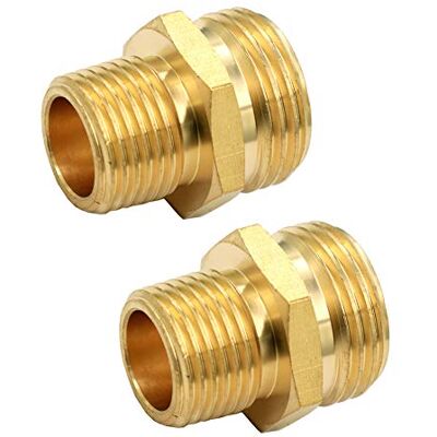 GESHATEN Conector macho GHT de 3/4 pulgadas x NPT macho de 1/2 pulgada, accesorio de manguera de jardín de latón, adaptador, manguera de jardín de latón de metal industrial a accesorios de tubería GESHATEN Conector macho GHT de 3/4 pulgadas x NPT macho de 1/2 pulgada, accesorio de manguera de jardín de latón, adaptador, manguera de jardín de latón de metal industrial a accesorios de tubería