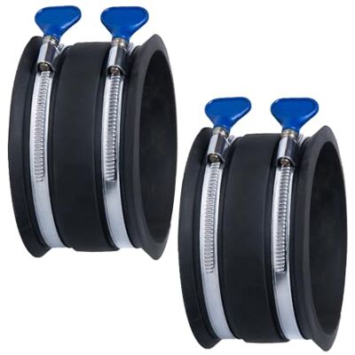 POWERTEC Manguito flexible de control de polvo de 4 pulgadas con abrazaderas de manguera ajustables, conector de manguito de goma para carpintería, accesorios de recogida de polvo y POWERTEC Manguito flexible de control de polvo de 4 pulgadas con abrazaderas de manguera ajustables, conector de manguito de goma para carpintería, accesorios de recogida de polvo y