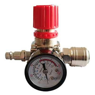 Dent-de-lion 1/4 "Regulador de presión neumático del compresor de aire Regulador de presión neumático, válvula de control de presión con conexión de 180 psi 12 bar (válvula de tres vías) Dent-de-lion 1/4 "Regulador de presión neumático del compresor de aire Regulador de presión neumático, válvula de control de presión con conexión de 180 psi 12 bar (válvula de tres vías)
