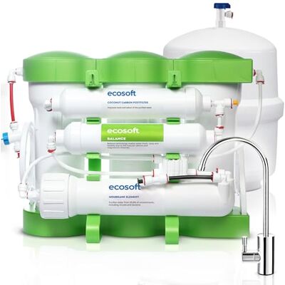 ecosoft PURE Balance Filtro de Ósmosis Inversa Compacto Sin Bomba Mejora el Sabor del Agua Potable Doméstica ecosoft PURE Balance Filtro de Ósmosis Inversa Compacto Sin Bomba Mejora el Sabor del Agua Potable Doméstica
