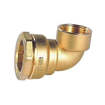 DIPRA Codo Hembra, Diámetro 25 mm, F20/27 Conexión Latón para Manguera Polietileno, Bronce DIPRA Codo Hembra, Diámetro 25 mm, F20/27 Conexión Latón para Manguera Polietileno, Bronce