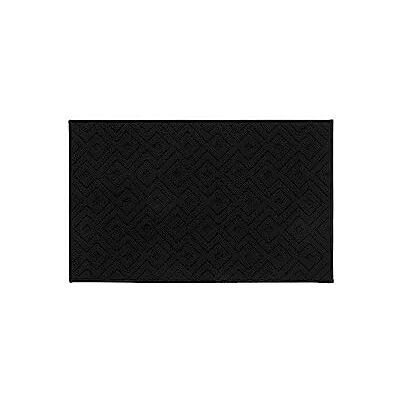 Douceur d'Intérieur Losi Alfombra, Rectangular, 50 x 80 cm, Negra, de bouclette Douceur d'Intérieur Losi Alfombra, Rectangular, 50 x 80 cm, Negra, de bouclette