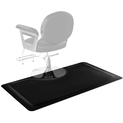 VEVOR Alfombrilla de Peluquería Rectangular, Antifatiga, de PVC y NBR, con Corte Redondo, Bordes Biselados Antirretroceso y Base Antideslizante, Fácil de Limpiar, 1525 x 910 x 13 mm, Negro Mate VEVOR Alfombrilla de Peluquería Rectangular, Antifatiga, de PVC y NBR, con Corte Redondo, Bordes Biselados Antirretroceso y Base Antideslizante, Fácil de Limpiar, 1525 x 910 x 13 mm, Negro Mate