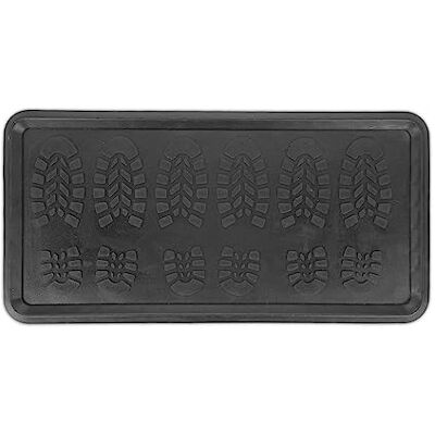Relaxdays Bandeja de Goma para Zapatos Mojados, Borde Elevado, 80 x 40 cm, Antideslizante, Alfombrilla Calzado, Negro Relaxdays Bandeja de Goma para Zapatos Mojados, Borde Elevado, 80 x 40 cm, Antideslizante, Alfombrilla Calzado, Negro