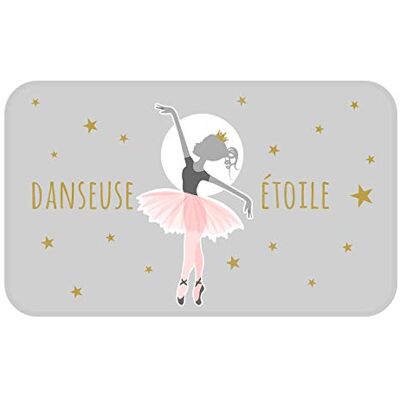 Douceur d'Intérieur Alfombra Rectangular 45 x 75 cm Terciopelo Estampado Bailarina Estrella Douceur d'Intérieur Alfombra Rectangular 45 x 75 cm Terciopelo Estampado Bailarina Estrella