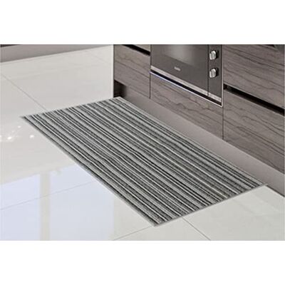 COMERCIAL CANDELA FELPUDOS Y ALFOMBRAS Alfombra de Cocina de Textil Resistente, Lavable Base PVC Antideslizante y Aislante Diseño Clasico Color (Gris, 33_x_58_cm) COMERCIAL CANDELA FELPUDOS Y ALFOMBRAS Alfombra de Cocina de Textil Resistente, Lavable Base PVC Antideslizante y Aislante Diseño Clasico Color (Gris, 33_x_58_cm)