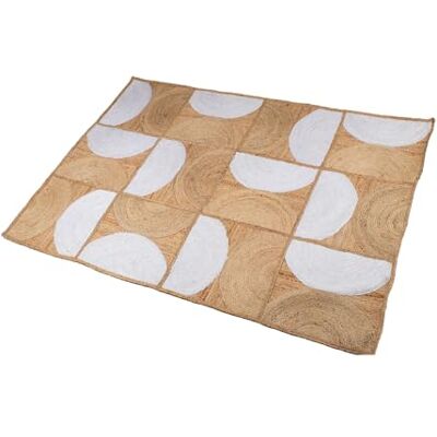 AlexandreHouse ALFOMBRA YUTE 160X230CM SEMICÍRCULOS NATURAL/BLANCO_160X230CM AlexandreHouse ALFOMBRA YUTE 160X230CM SEMICÍRCULOS NATURAL/BLANCO_160X230CM