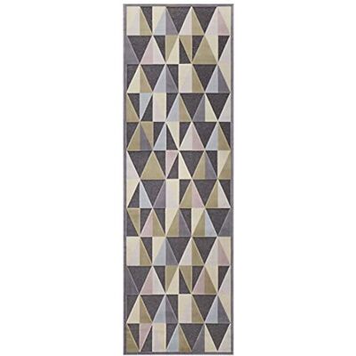 ELLE Decor Alfombra de Pelo Corto Viscosa, imitación de Seda, Color Gris Oscuro, 80 x 250 cm ELLE Decor Alfombra de Pelo Corto Viscosa, imitación de Seda, Color Gris Oscuro, 80 x 250 cm