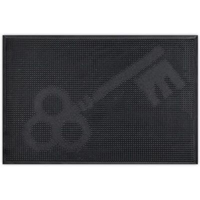 Relaxdays Felpudo Goma, 40 x 60 cm, Tapete Pinchos, Interior y Exterior, Resistente a la Intemperie, Diseño Llave, Negro Relaxdays Felpudo Goma, 40 x 60 cm, Tapete Pinchos, Interior y Exterior, Resistente a la Intemperie, Diseño Llave, Negro