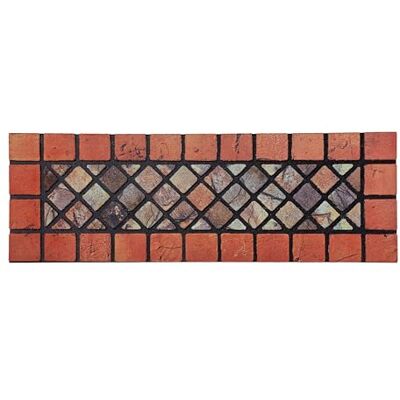 Nicoman Elegante tapete de Barrera para Azulejos ecológicos, raspado y Antideslizante para Puerta Interior/Exterior, Estrecho (75 x 25 cm), Borde Rojo Nicoman Elegante tapete de Barrera para Azulejos ecológicos, raspado y Antideslizante para Puerta Interior/Exterior, Estrecho (75 x 25 cm), Borde Rojo