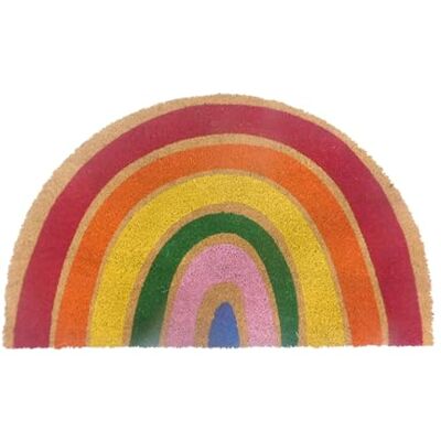 Relaxdays Felpudo de Coco, semicircular, 80 x 50 cm, Felpudo arcoíris, Antideslizante, Resistente, Colorido Relaxdays Felpudo de Coco, semicircular, 80 x 50 cm, Felpudo arcoíris, Antideslizante, Resistente, Colorido