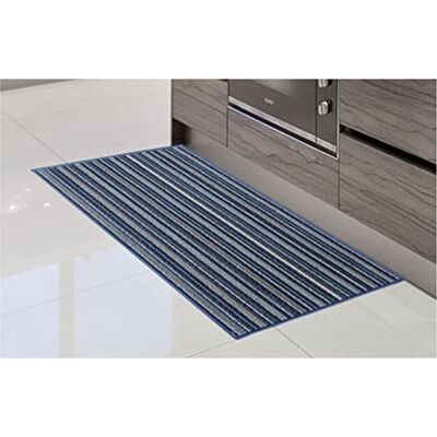 COMERCIAL CANDELA FELPUDOS Y ALFOMBRAS Alfombra de Cocina de Textil Resistente, Lavable Base PVC Antideslizante y Aislante Diseño Clasico Color (Azul, 33_x_58_cm) COMERCIAL CANDELA FELPUDOS Y ALFOMBRAS Alfombra de Cocina de Textil Resistente, Lavable Base PVC Antideslizante y Aislante Diseño Clasico Color (Azul, 33_x_58_cm)
